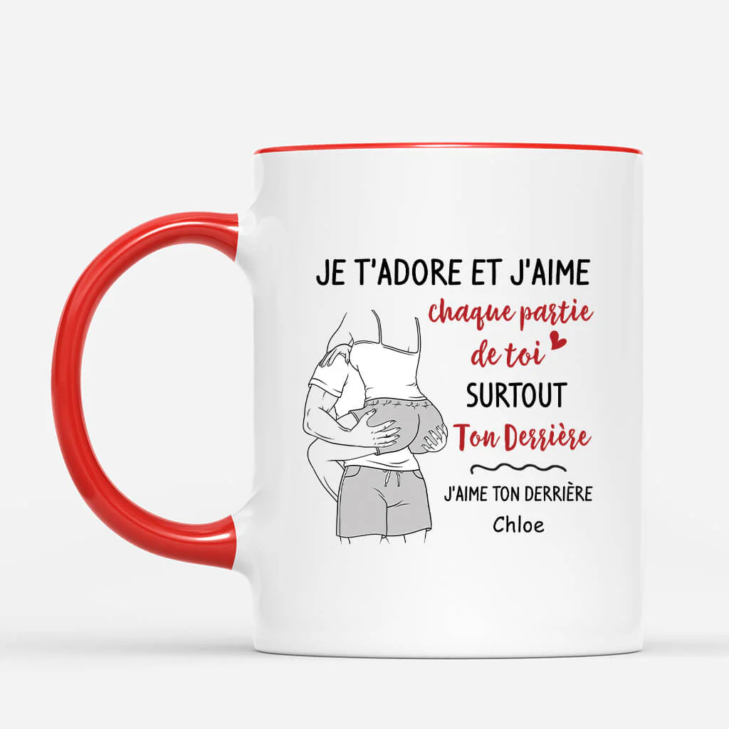 Mug Personnalisé Couple - Je T'Adore Et J'Aime Chaque Partie De Toi - Image 2