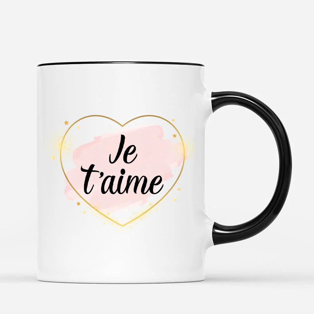 Tasse Personnalisée Couple – Je T’aime | Version Tourner Les Dos - Image 3
