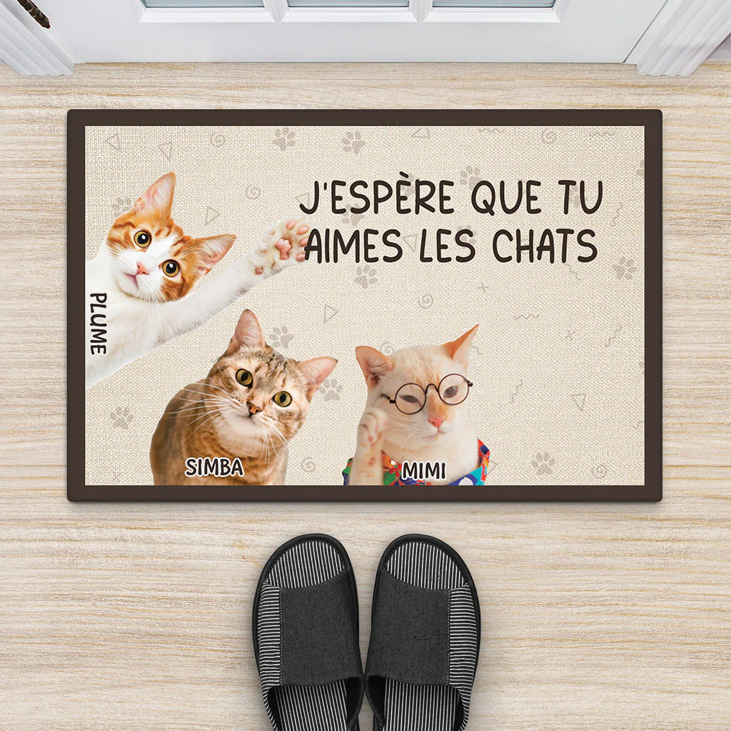 Paillasson Chats Bienvenus À La Maison Personnalisé - Image 2