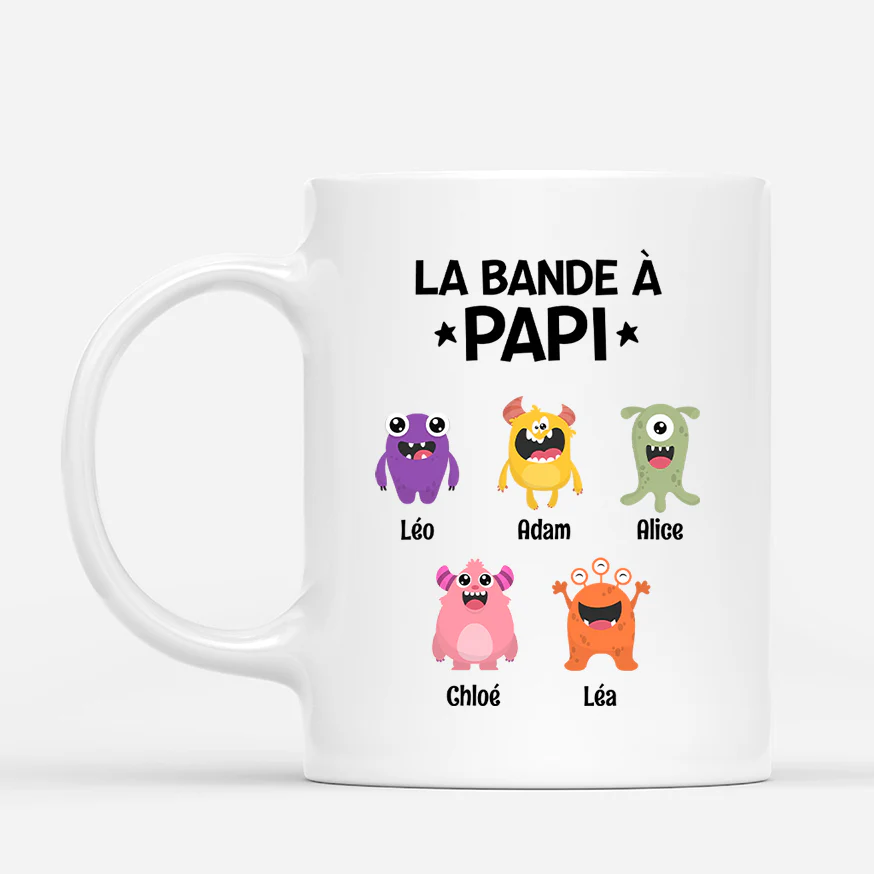 Mug Personnalisé Papa - La Bande à Papa Papi Monstres