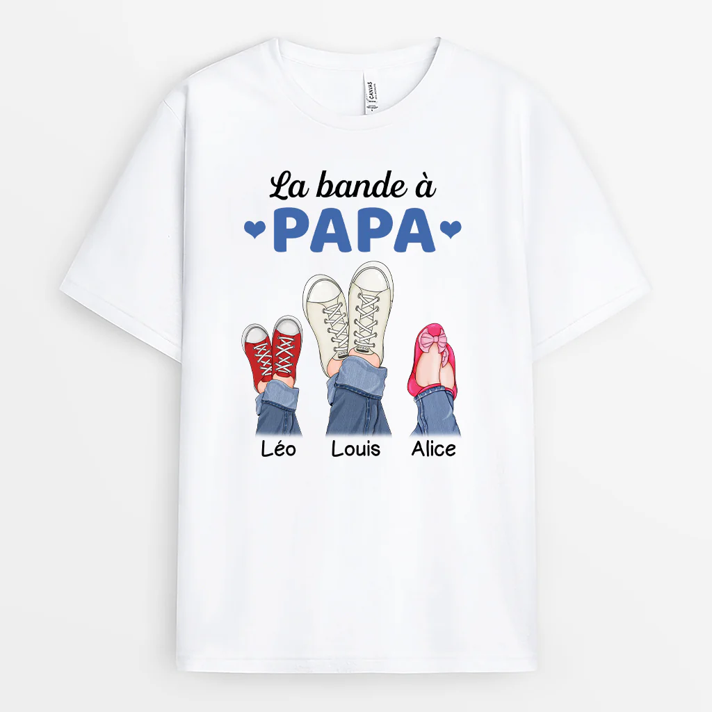 T-shirt Personnalisé Papa - La Bande À Papa Version Chaussures