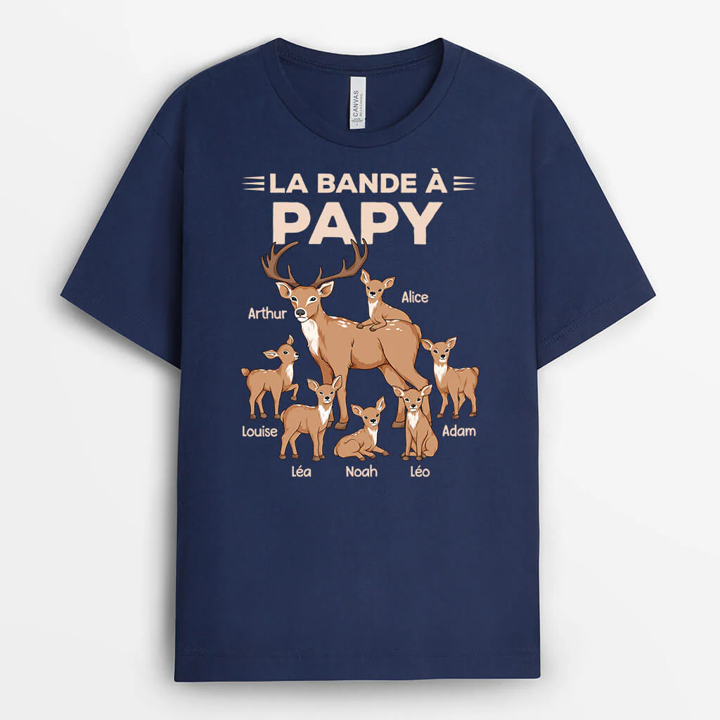 Tee Shirt Personnalisé Papy - La Bande À Papy Cerf