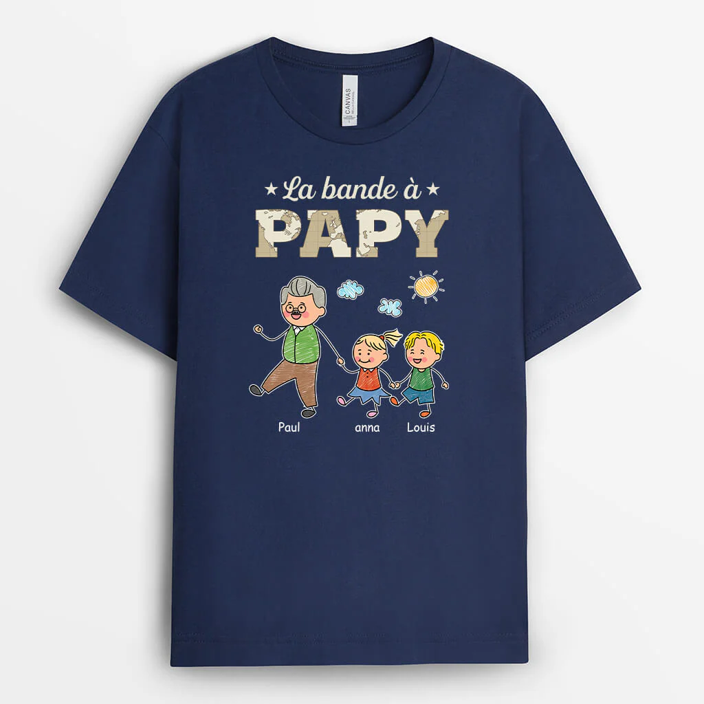 Tee Shirt Personnalisé Papy - La Bande À Papy En Promenade