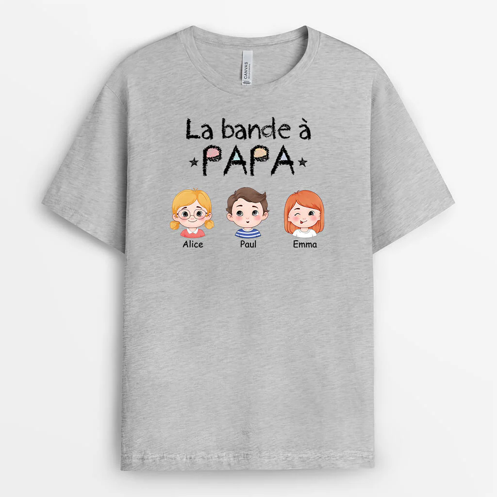 Tee Shirt Personnalisé Papy - La Bande À Papy - Version Enfant Au Visage Rond - Image 2