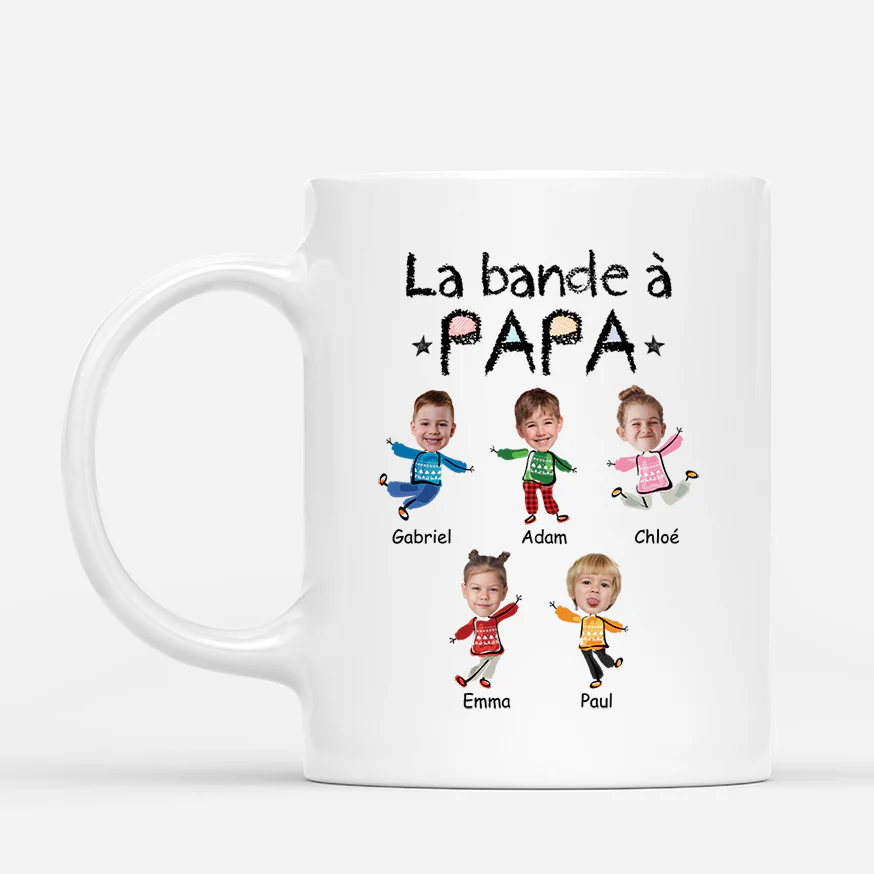 Tasse Personnalisée Papy - La Bande À Papa/Papy Avec Visages