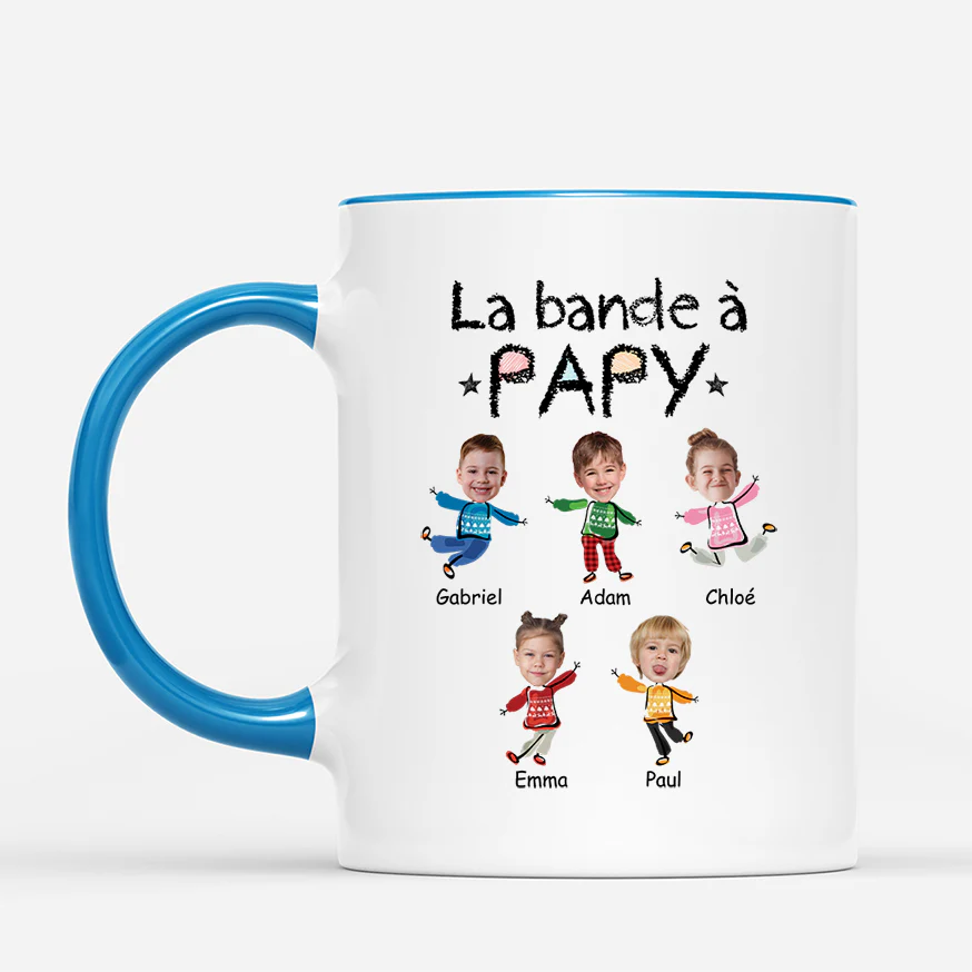 Tasse Personnalisée Papy - La Bande À Papa/Papy Avec Visages - Image 2