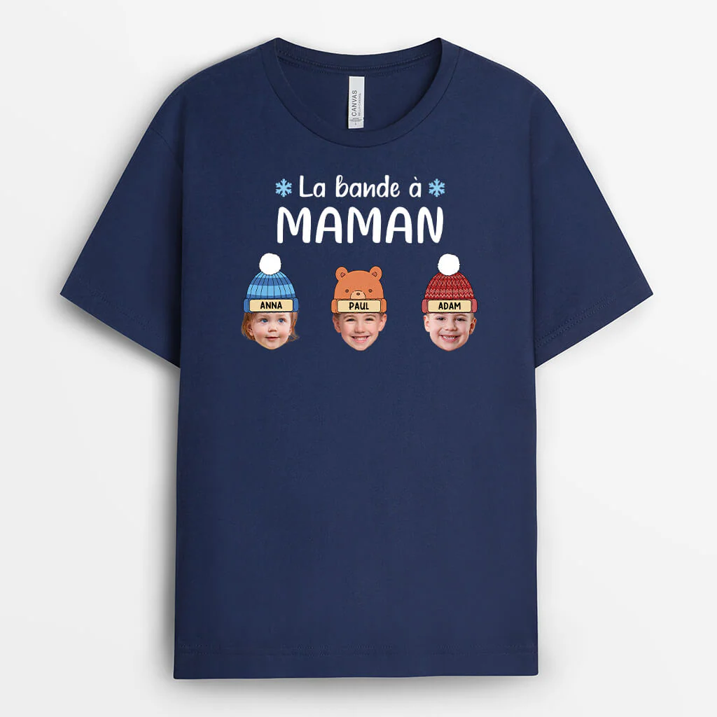 T Shirt Personnalisé Papy - La Bande À Papy Version Visage Avec Bonnet - Image 2