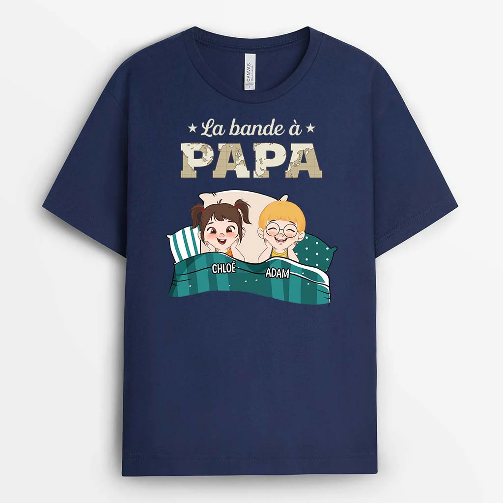 Tee Shirt Personnalisé Papy - La Bande De Papy - Version Aller Au Lit - Image 2