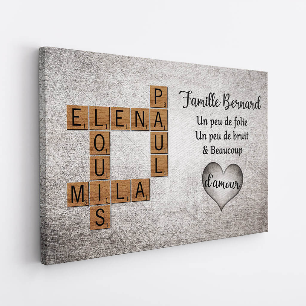 Toile Personnalisée Famille – Beaucoup D’Amour - Image 2