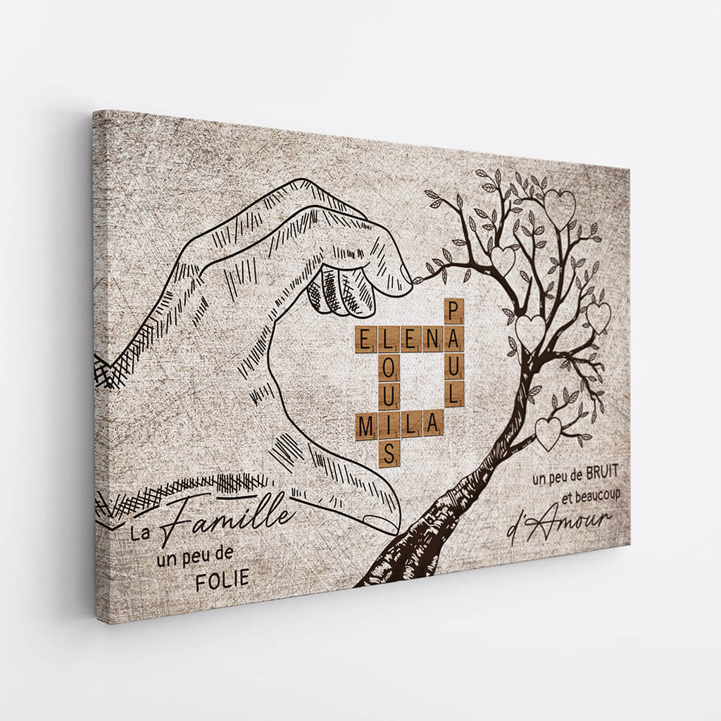 Toile Arbre De Vie Famille Personnalisée – Beaucoup D’Amour - Image 2