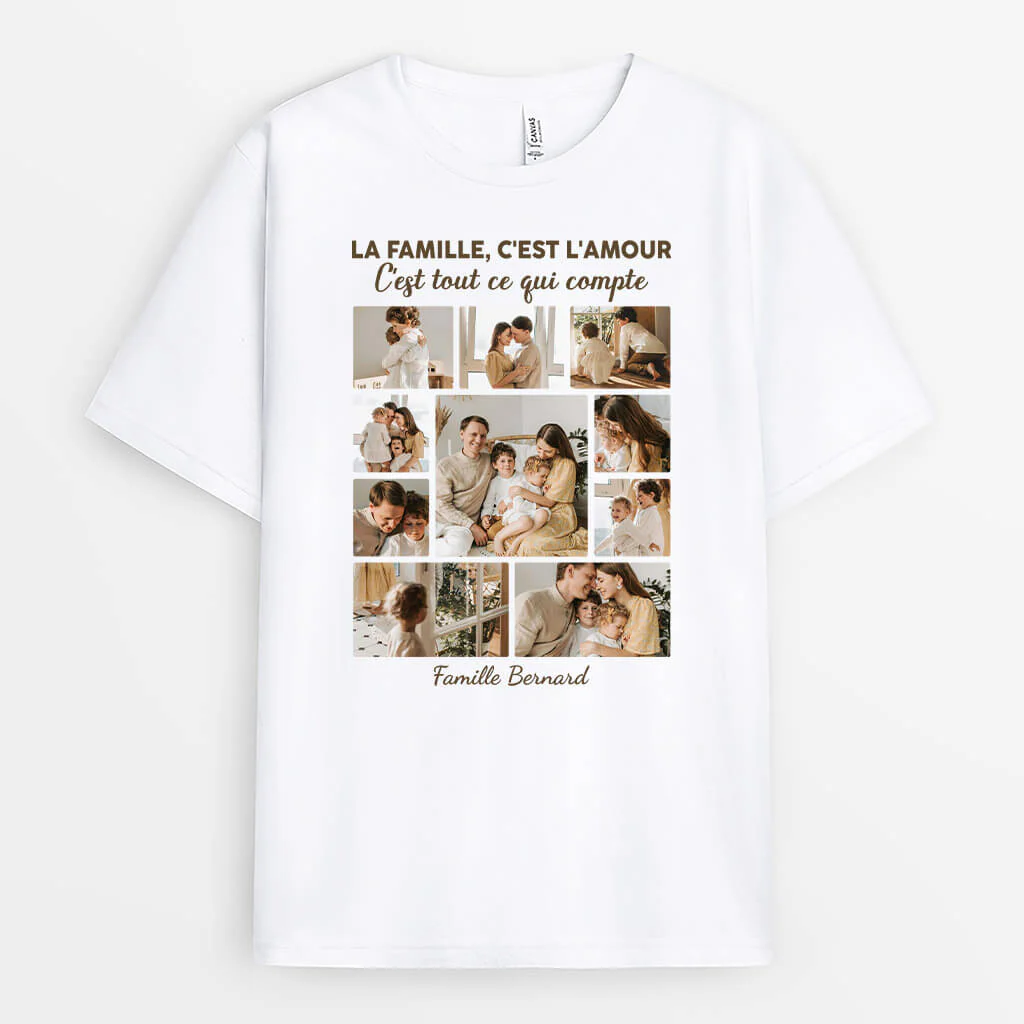 T-shirt personnalisé famille – C’est l’amour qui compte