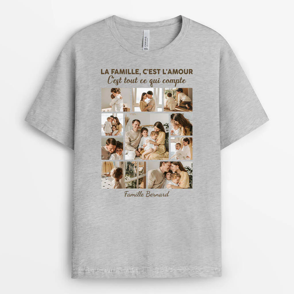 T-shirt personnalisé famille – C’est l’amour qui compte - Image 2
