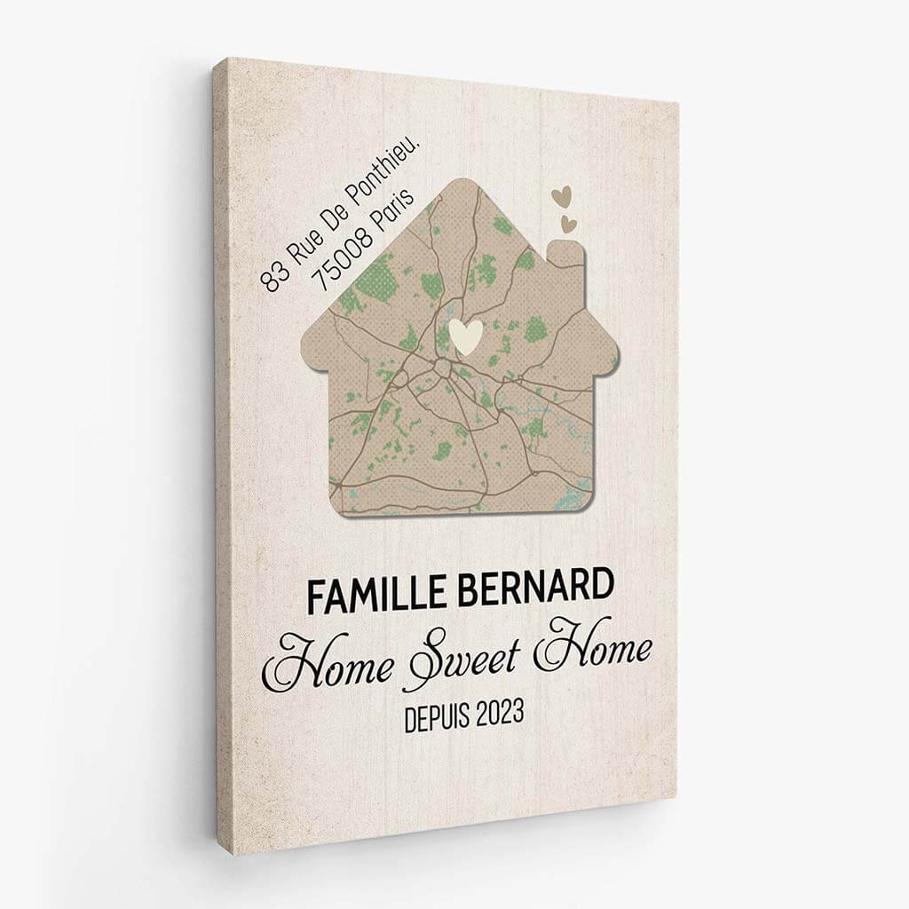 Home Sweet Home – Tableau Déco Famille Personnalisé - Image 2