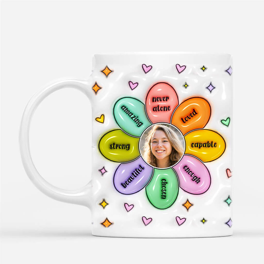 [Effet d'impression 3D] Mug Avec Photo Personnalisé - La Plus Belle Fleur