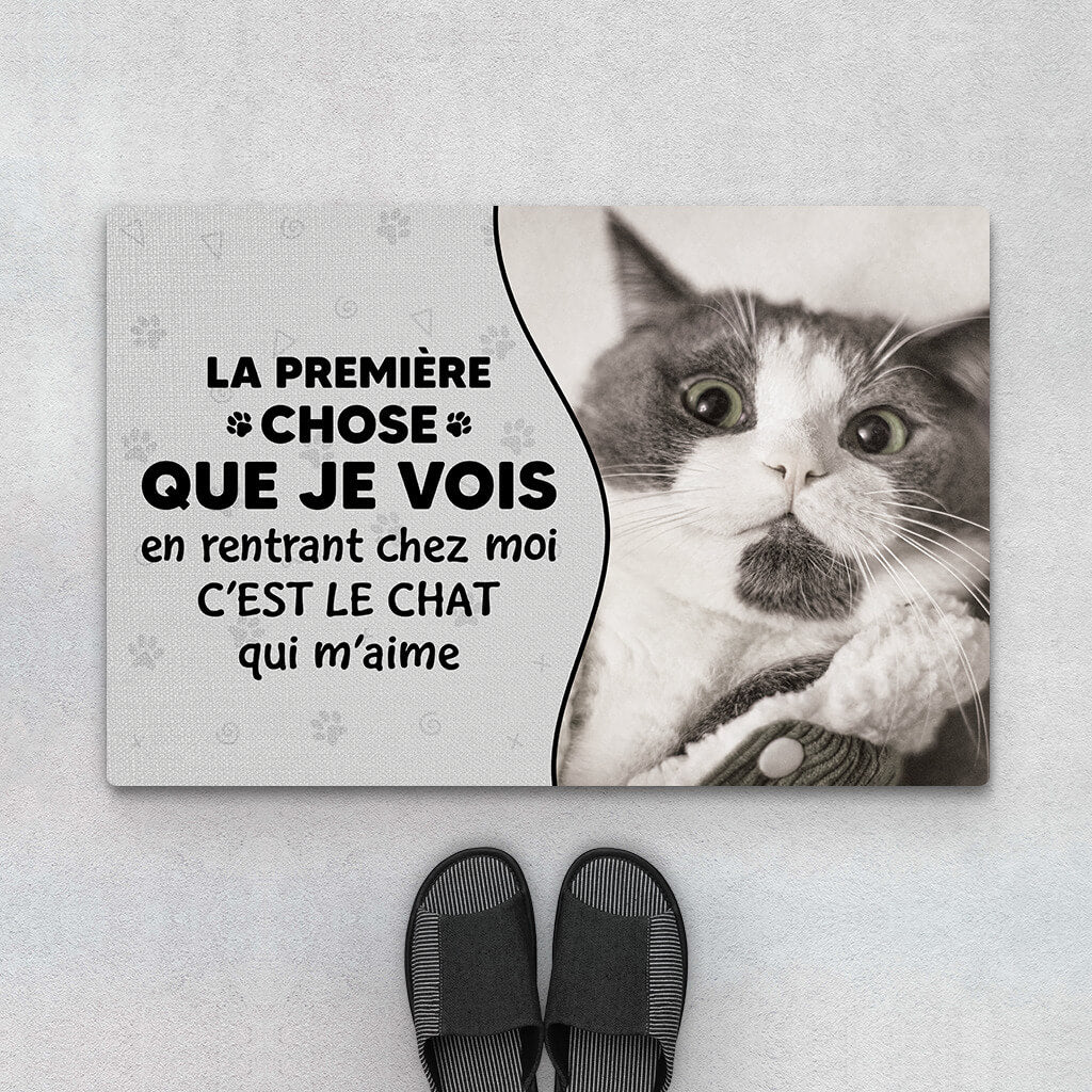 Paillasson Chien Humour Personnalisé – Celui Qui M’Aime - Image 2
