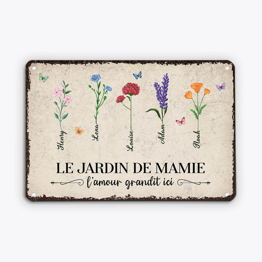 Plaque de porte extérieure personnalisée – L’amour pousse ici