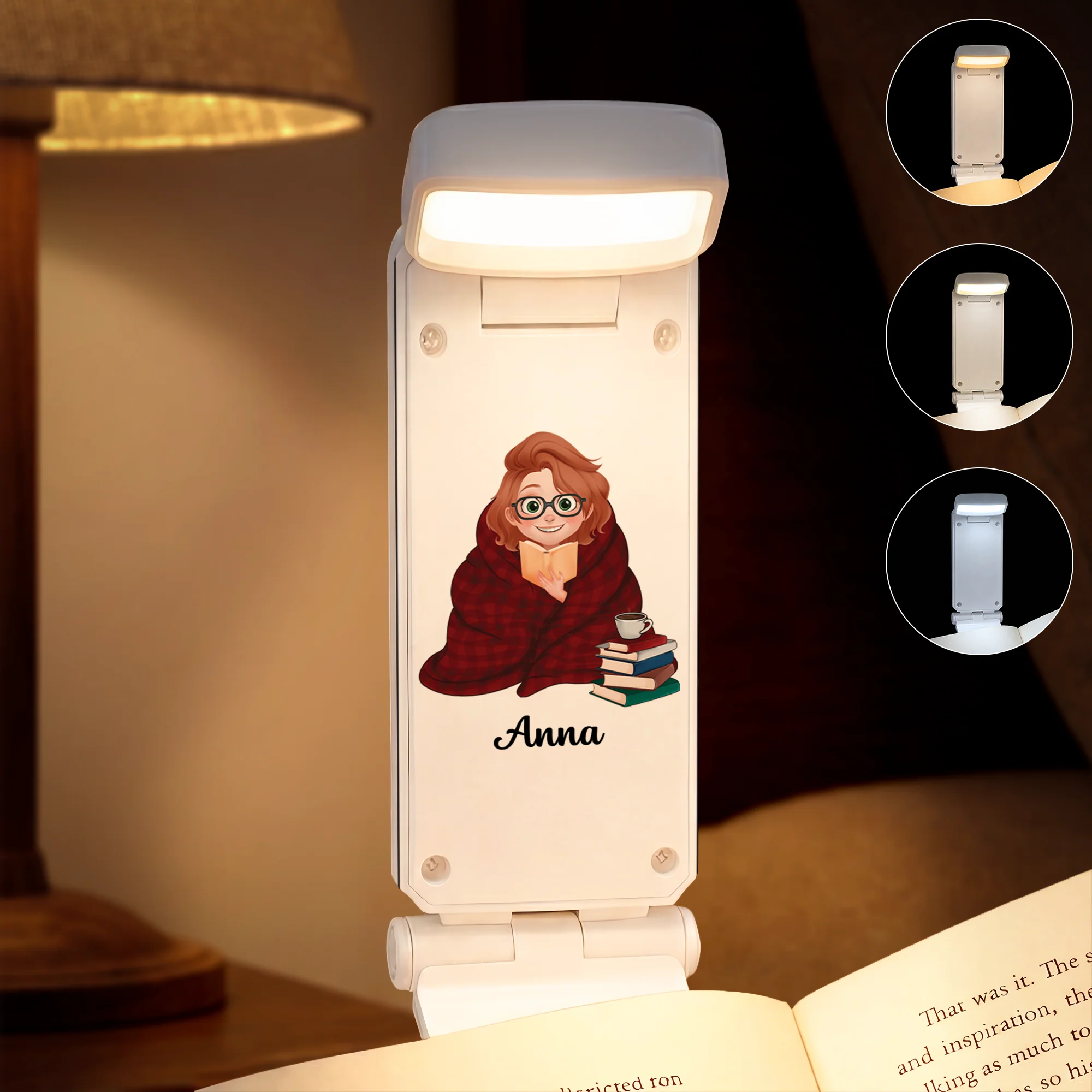 Lampe De Lecture Personnalisable LED - Cadeau Pour Amoureux Des Livres Femme Homme