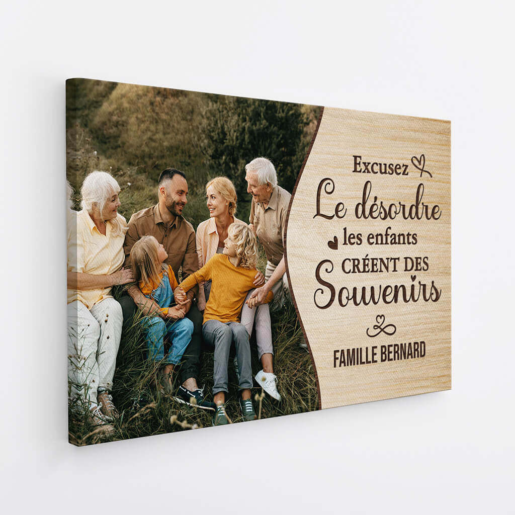 Tableau avec Photo Personnalisé Famille – Les Enfants Créent Des Souvenirs - Image 2