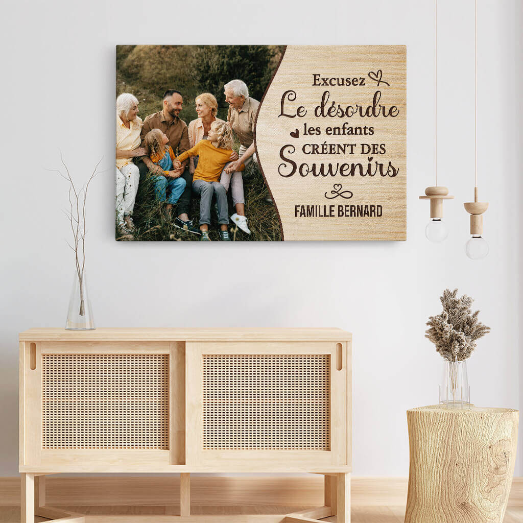 Tableau avec Photo Personnalisé Famille – Les Enfants Créent Des Souvenirs - Image 3