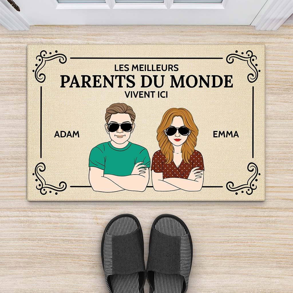 Paillasson Personnalisé - Meilleurs Grands-Parents - Cadeau Pour Grands-Parents - Image 2