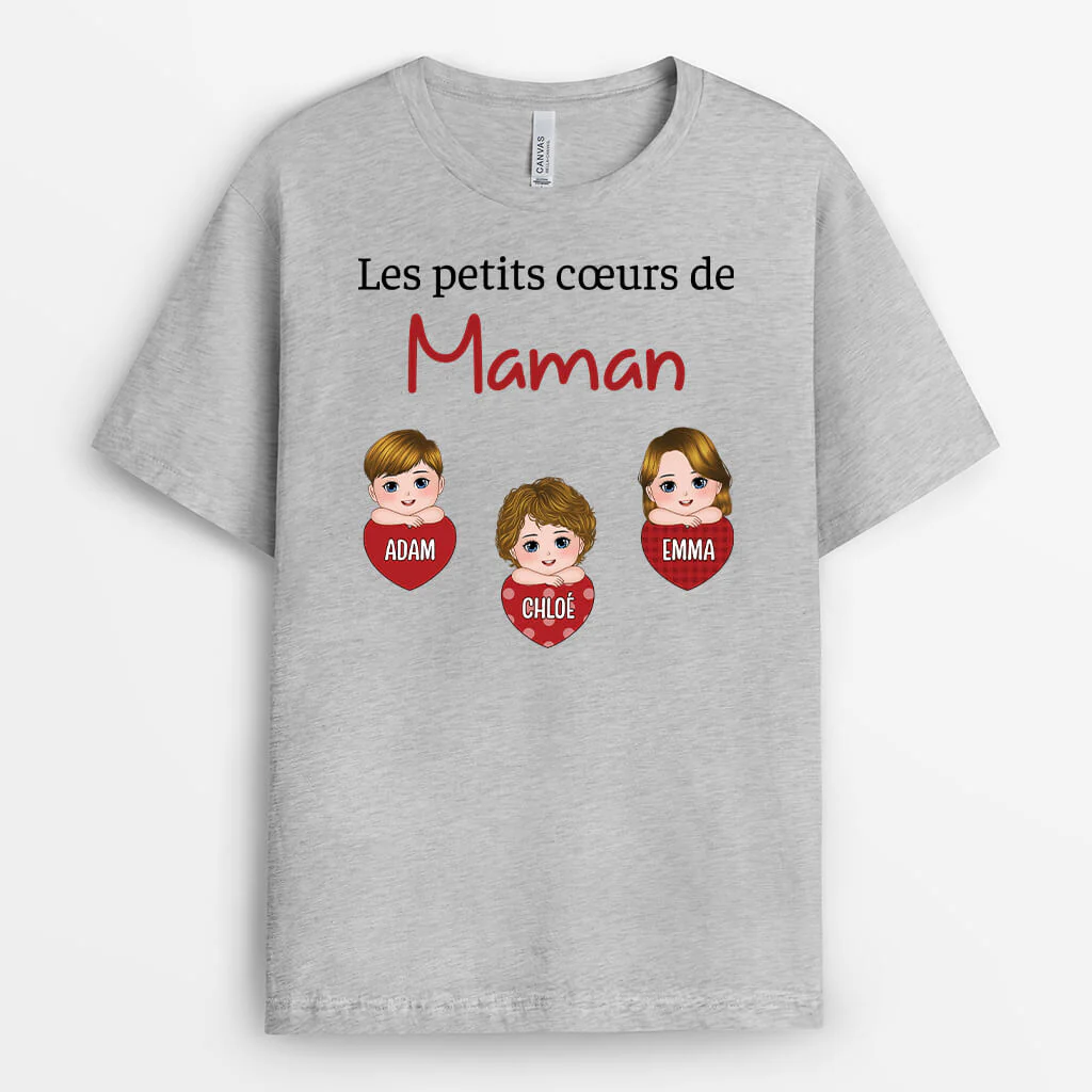 Tee Shirt Personnalisé Papy - Les Petits Cœurs De Papy - Image 2
