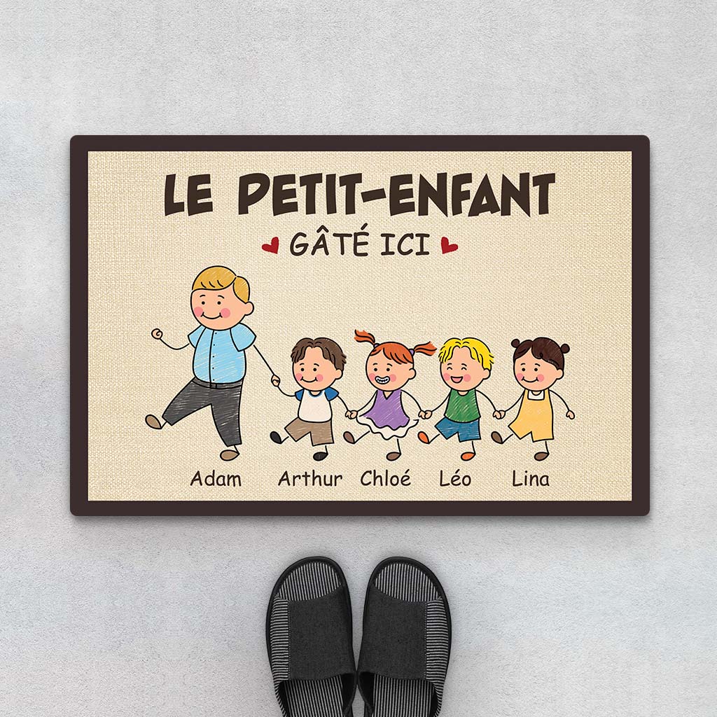 Personnalisé Paillasson - Dessin Petits-Enfants