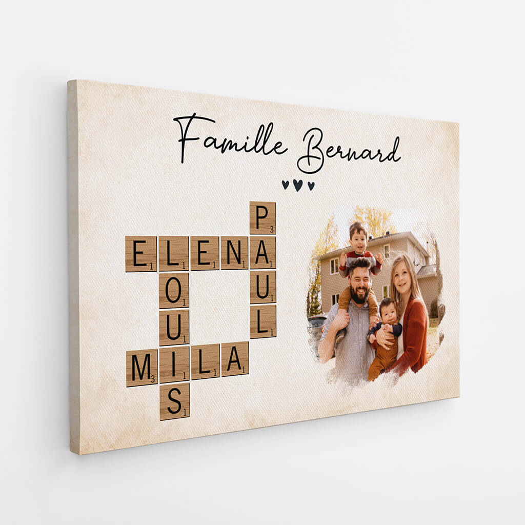 Tableau Avec Les Prénoms De La Famille Et Photo Personnalisé - Image 2