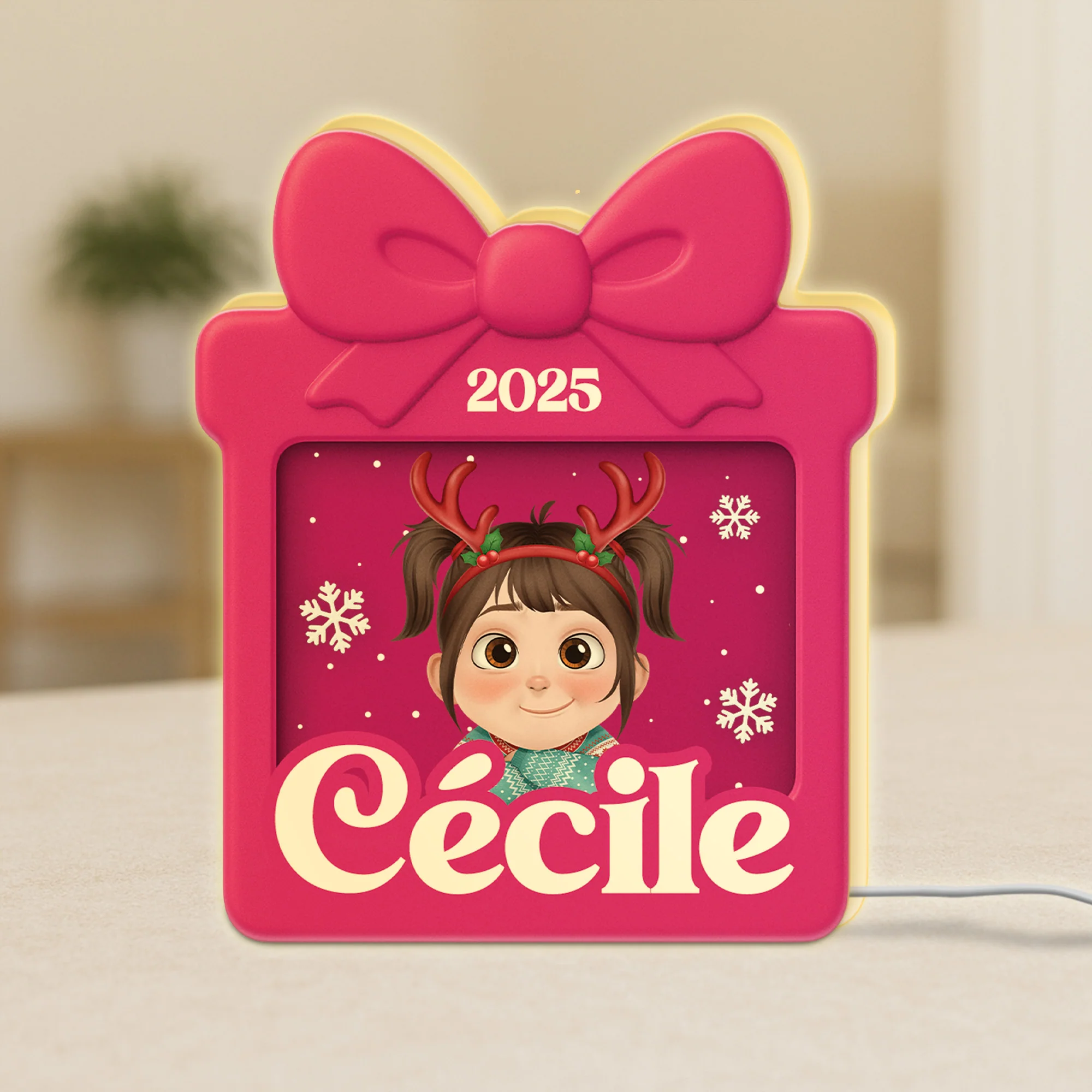 Lightbox Personnalisable De Noël Pour Enfant - Un Joli Cadeau