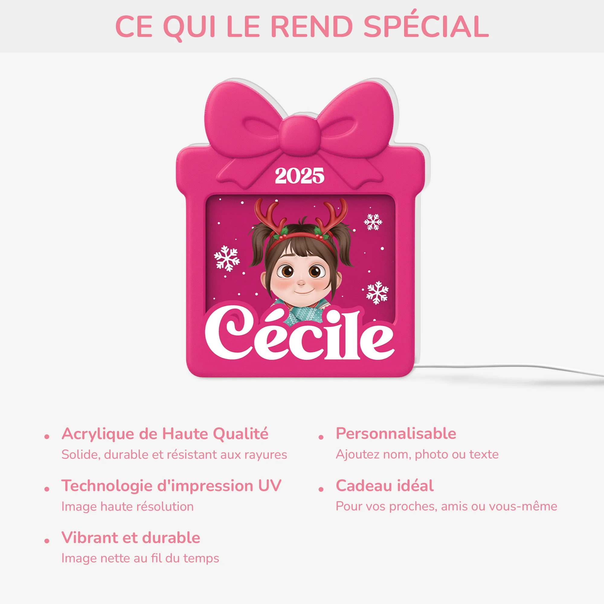 Lightbox Personnalisable De Noël Pour Enfant - Un Joli Cadeau - Image 4