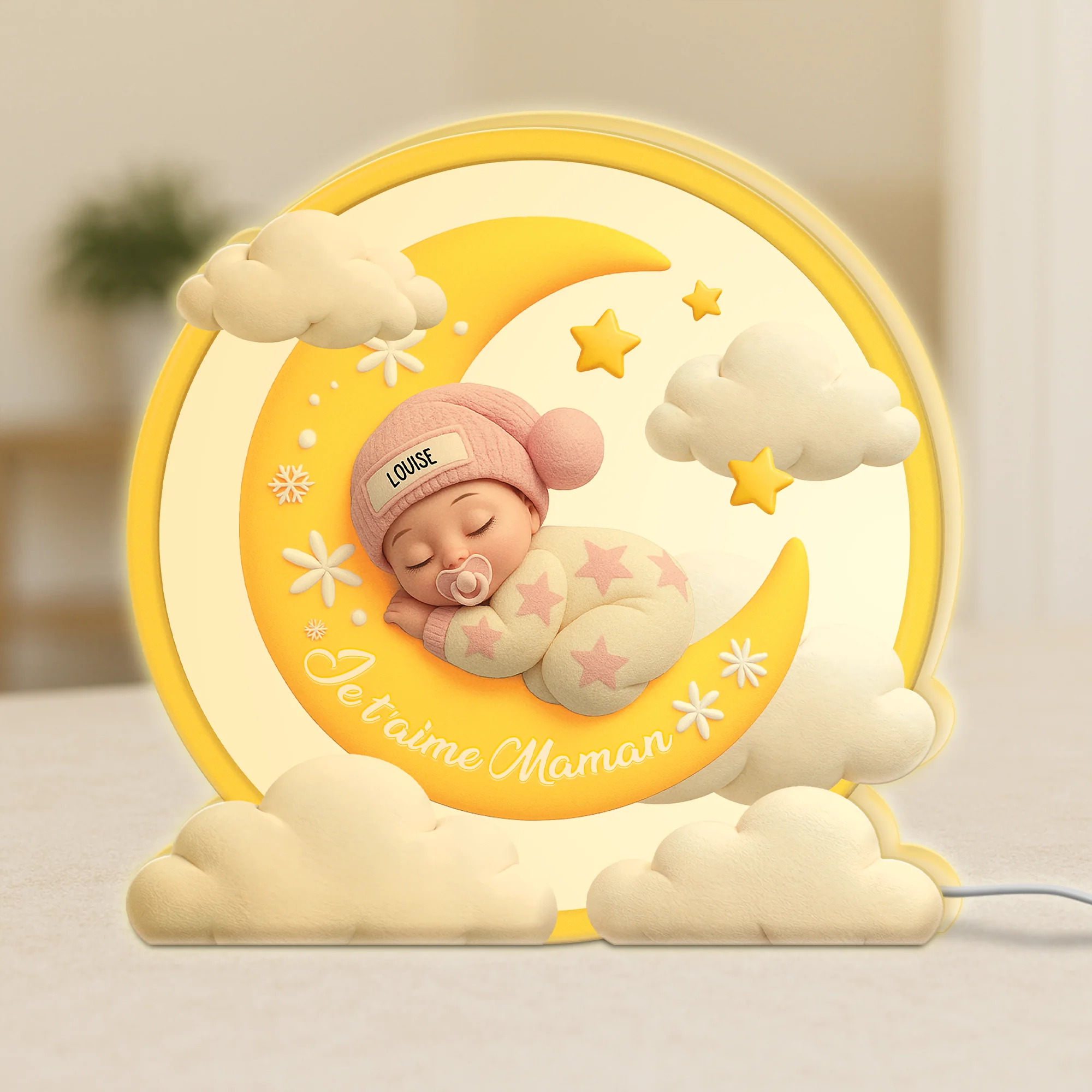Lightbox Personnalisé - Je T'aime Maman Papa