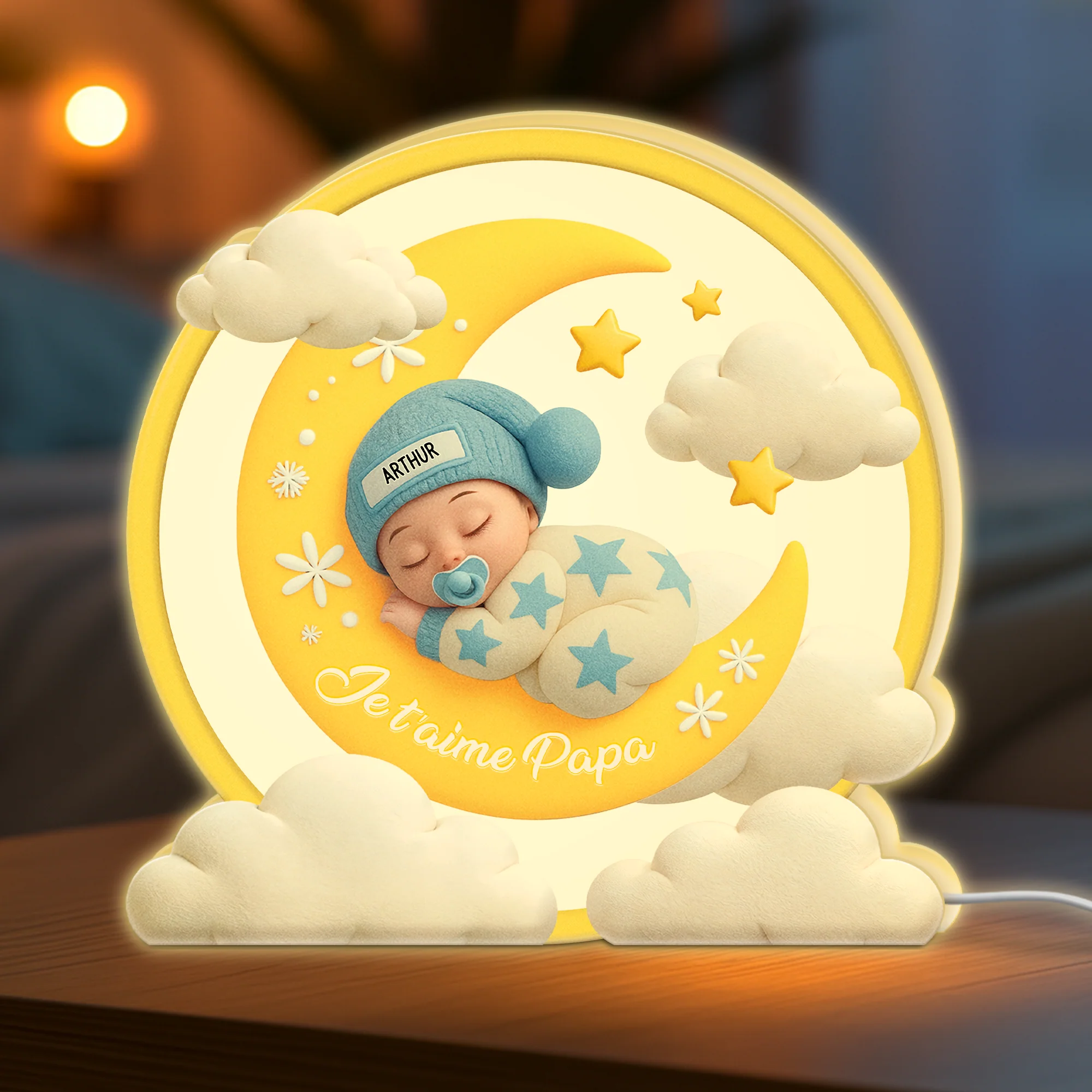 Lightbox Personnalisé - Je T'aime Maman Papa - Image 2
