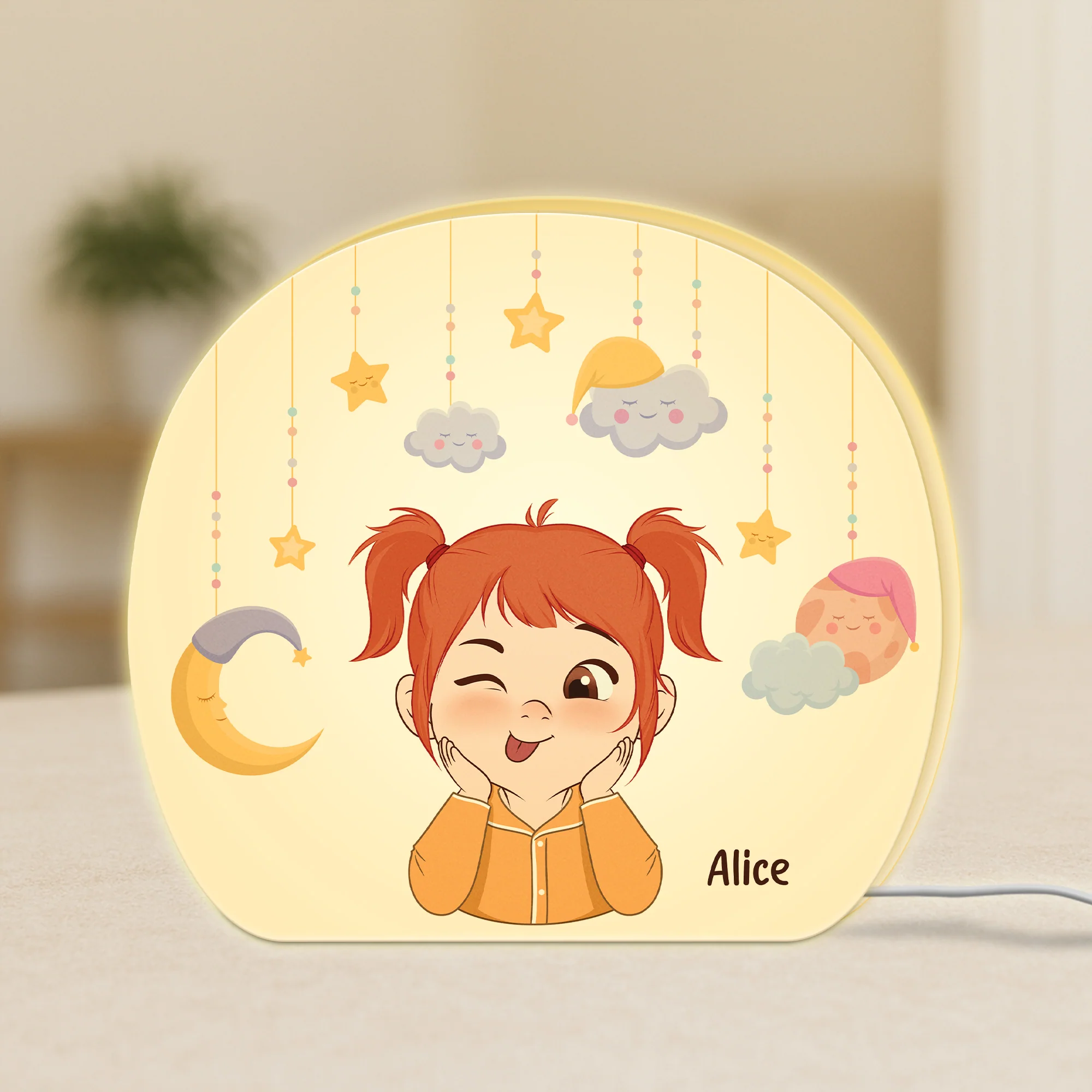Lightbox Personnalisable Pour Enfant - Nuit Féérique