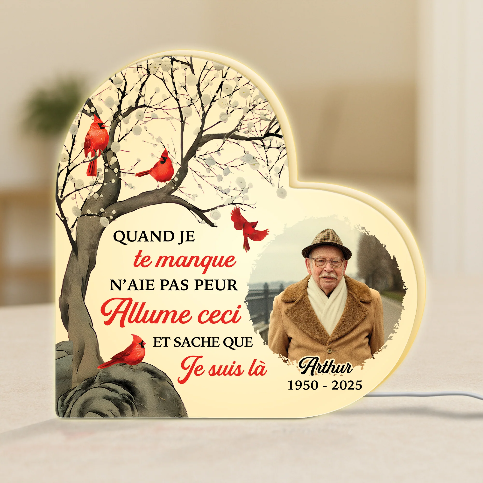 Lightbox Personnalisable Pour Papa - Allume Ceci