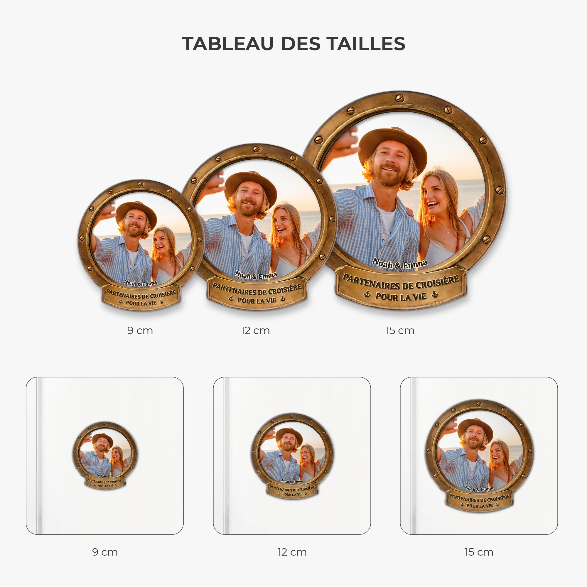 Magnet Avec Photo Personnalisé Pour Couple - Partenaires De Croisière À Vie - Image 3