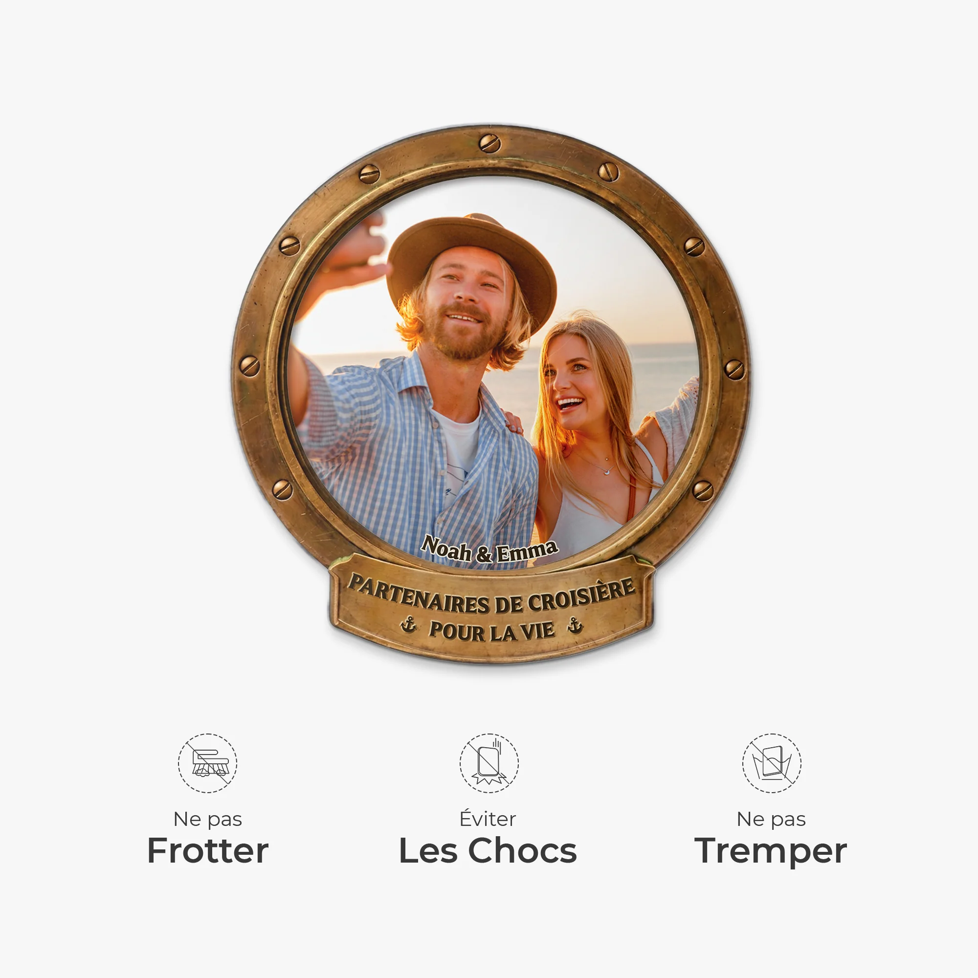 Magnet Avec Photo Personnalisé Pour Couple - Partenaires De Croisière À Vie - Image 5