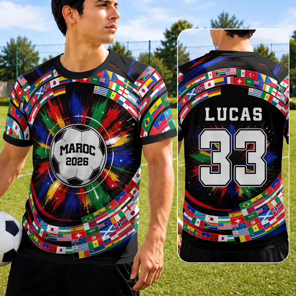 Maillot De Football Personnalisé - Cadeau Pour Un Fan De Foot Avec Nation - Image 2