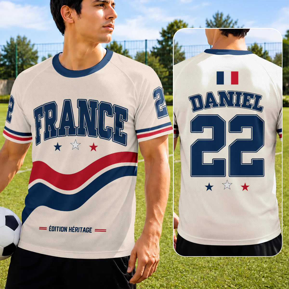 Maillots De Football Personnalisés Avec Nation - Cadeau Foot Pour Homme Femme - Image 2