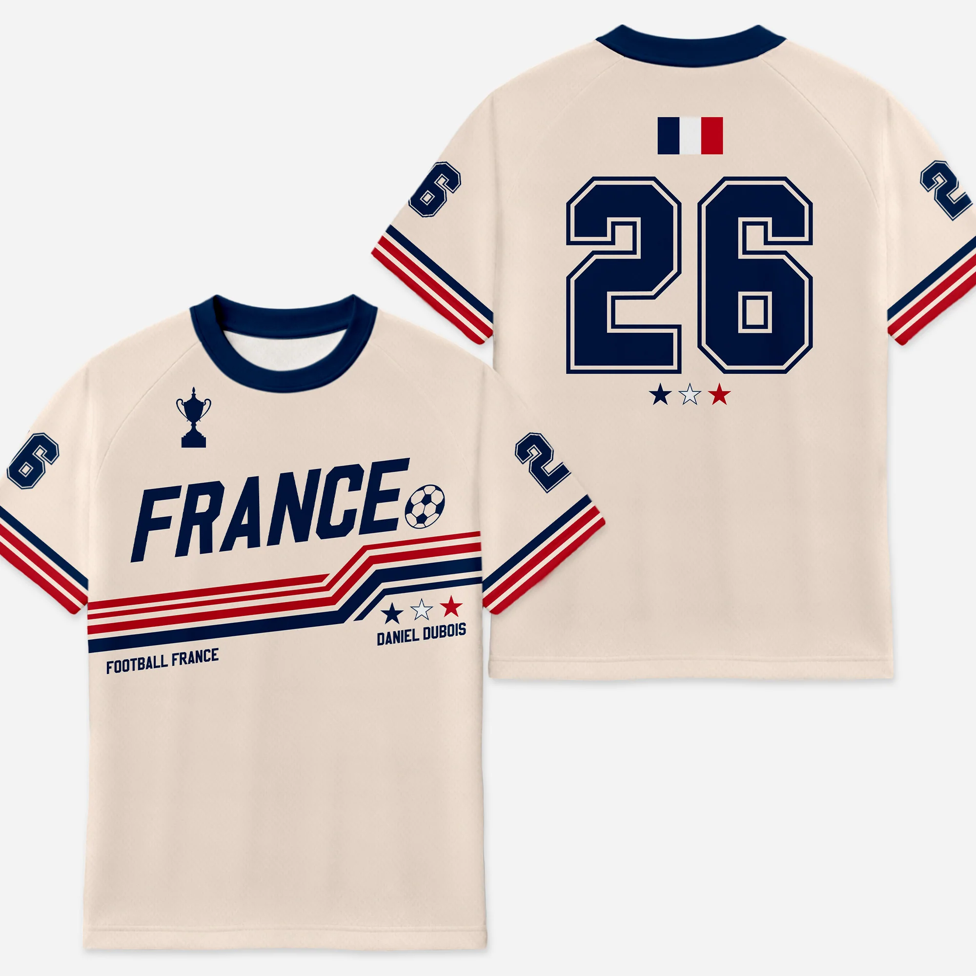 Maillots De Football Personnalisés Avec Nation - Cadeau Original Pour Homme Femme