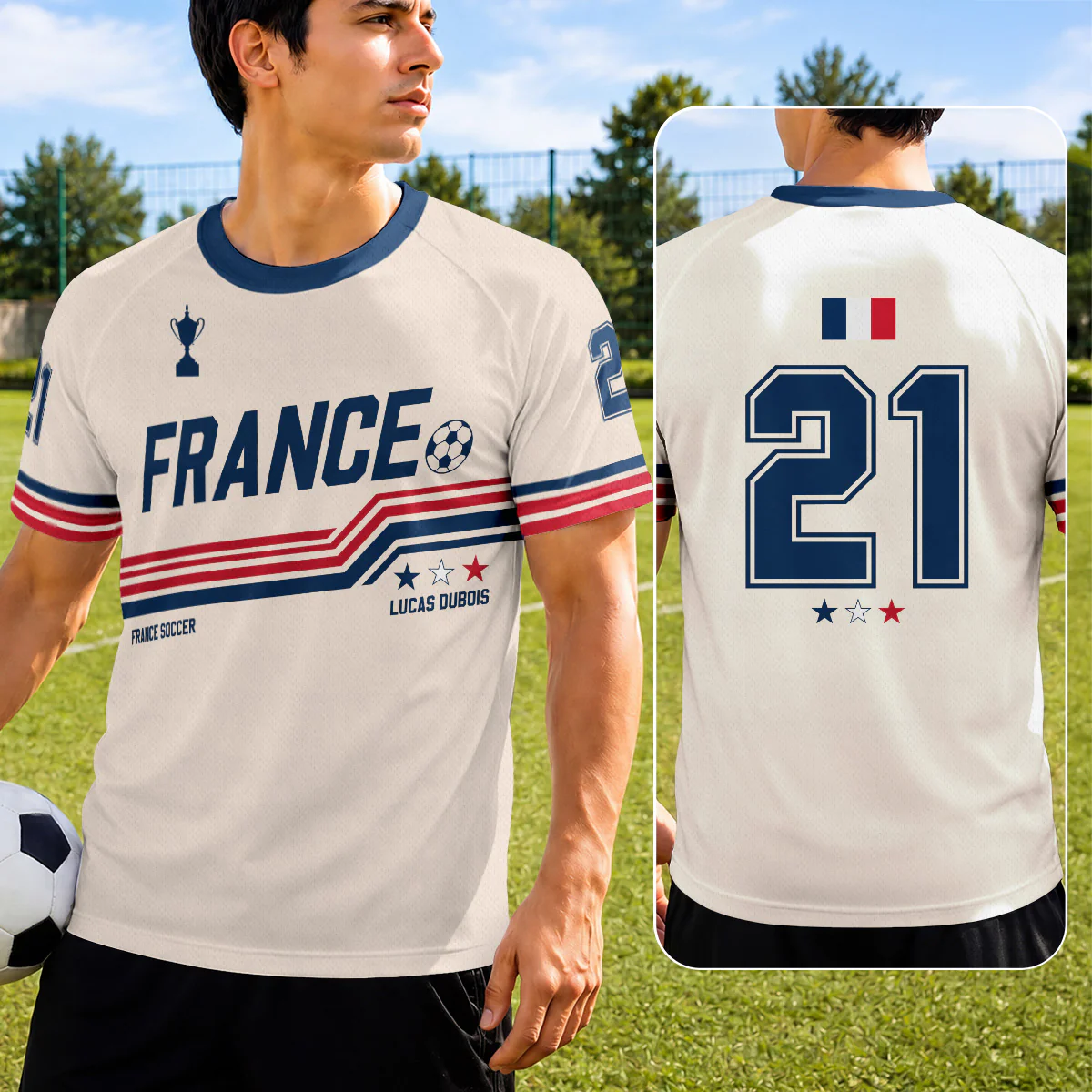 Maillots De Football Personnalisés Avec Nation - Cadeau Original Pour Homme Femme - Image 2