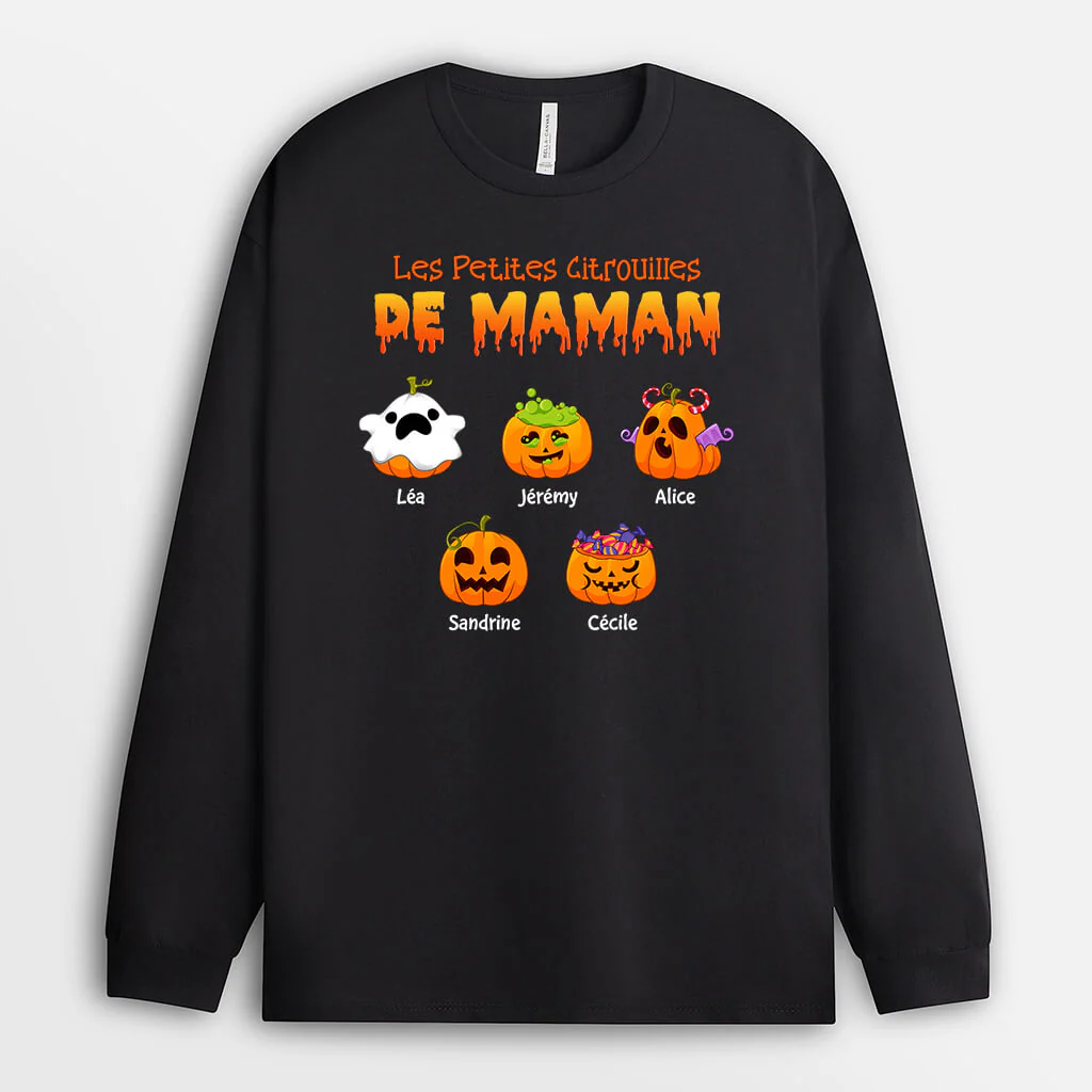 Manches Longues Les Petites Citrouilles De Mamie Halloween Personnalisé - Image 2
