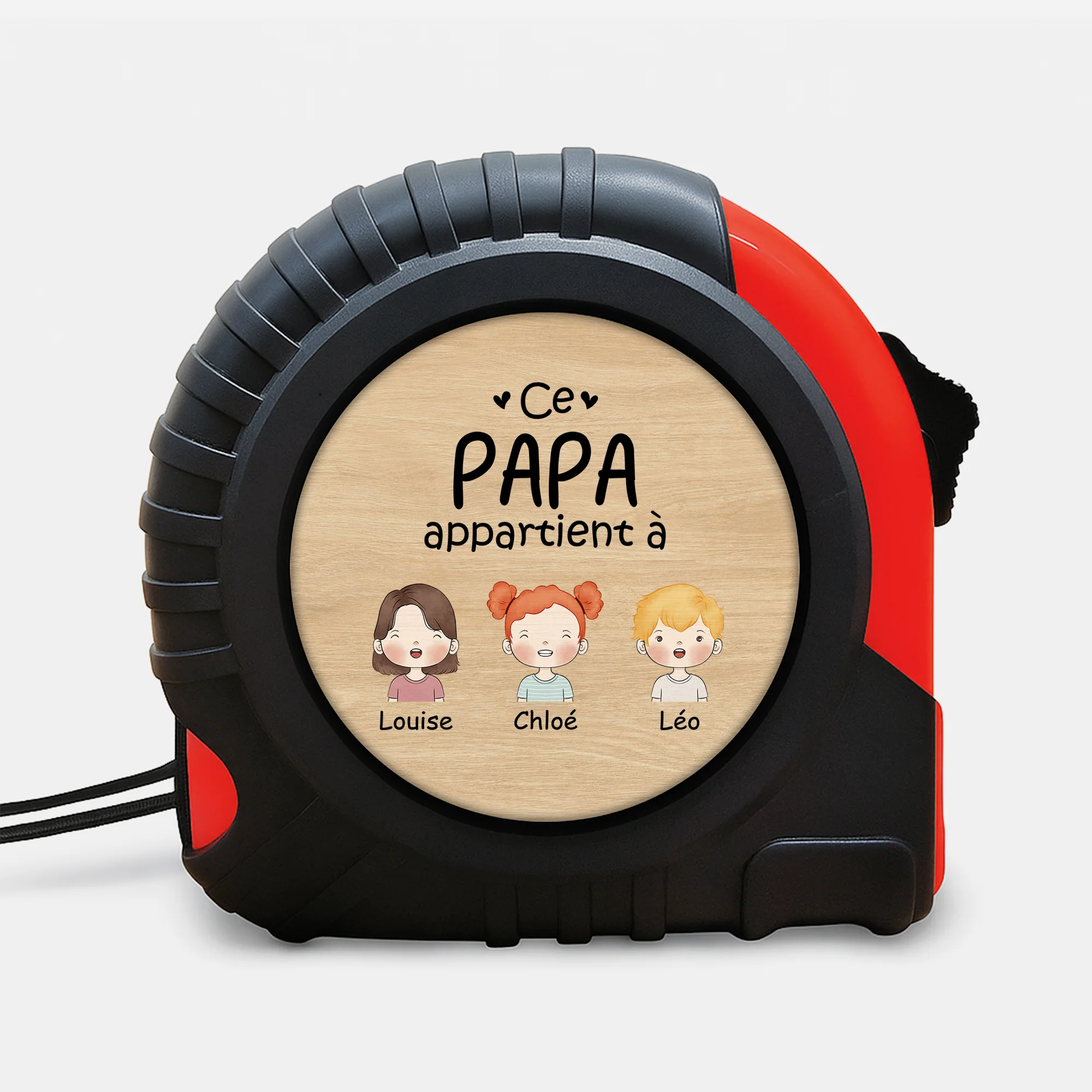 Metre Personnalisé Papa | Ce Papa Appartient À Version Pastel