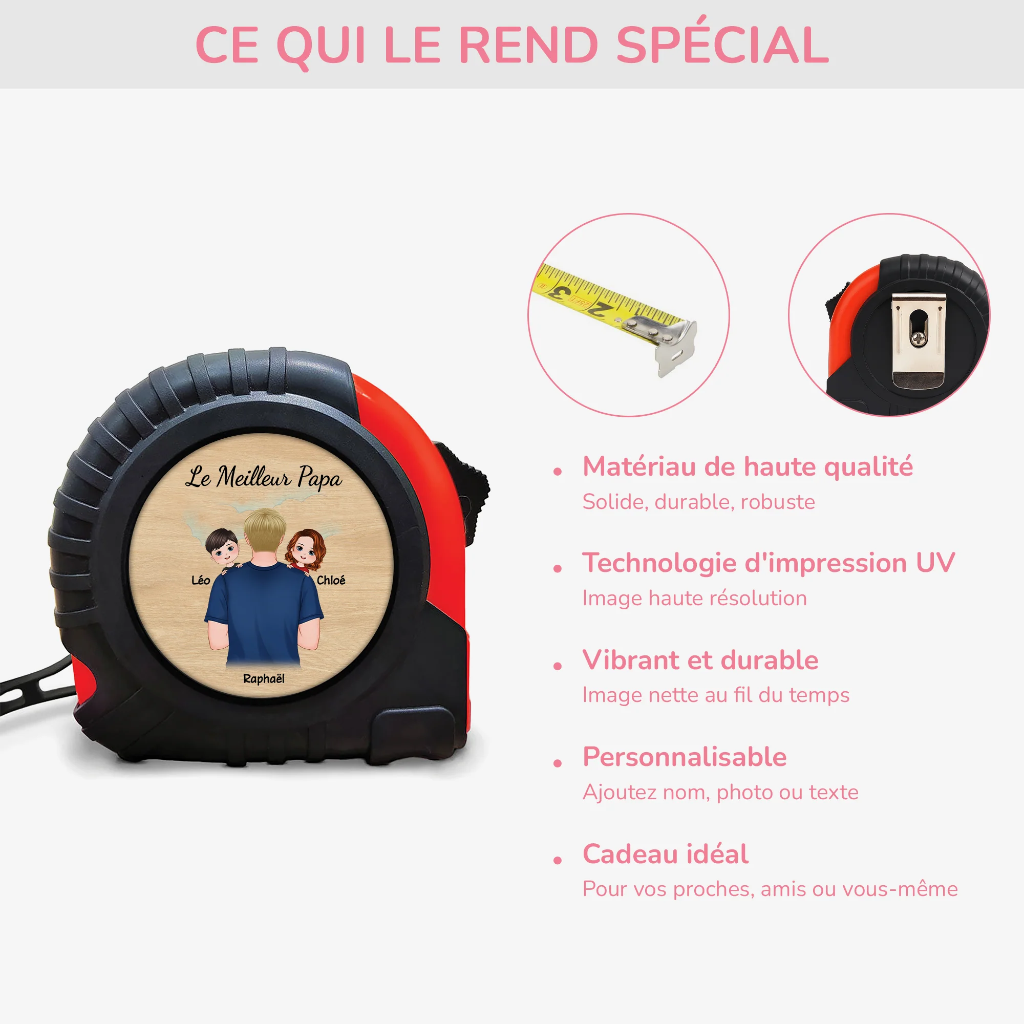 Mètre Personnalisé - Le Meilleur Papa - Image 4