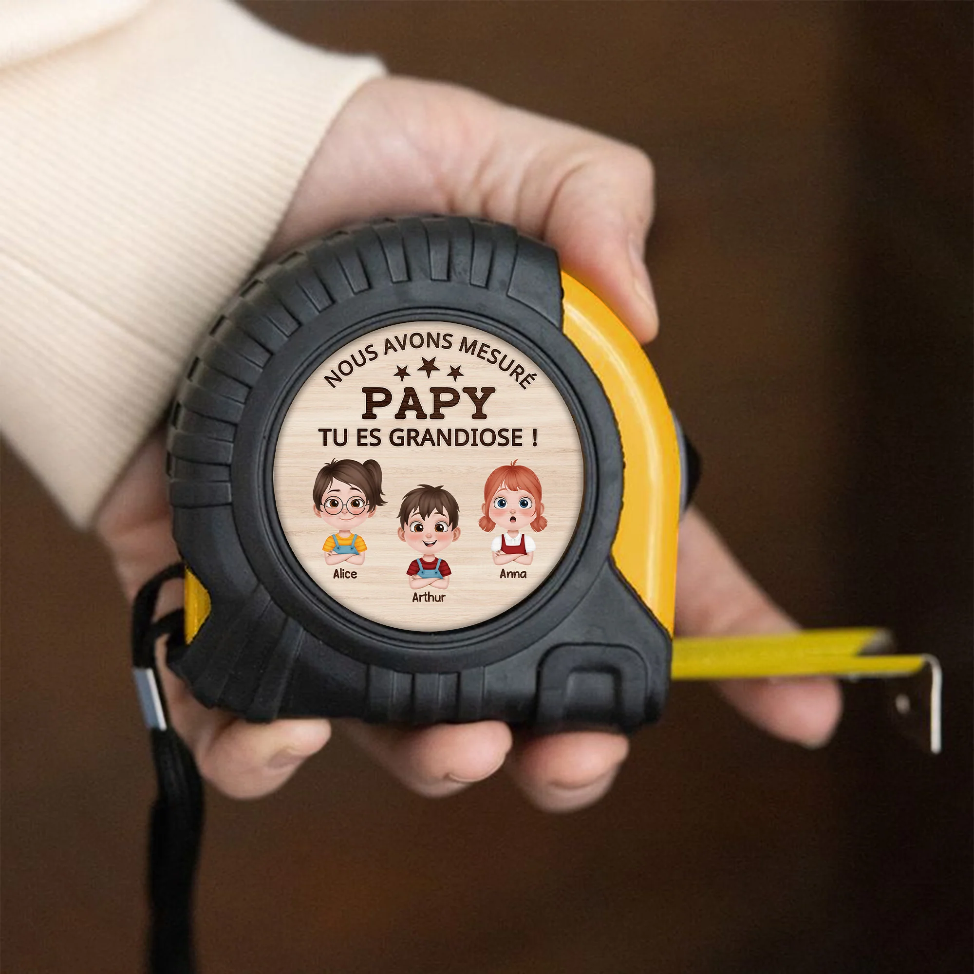 Metre Personnalisé Papa | Nous Avons Mesuré Cadeau - Image 2