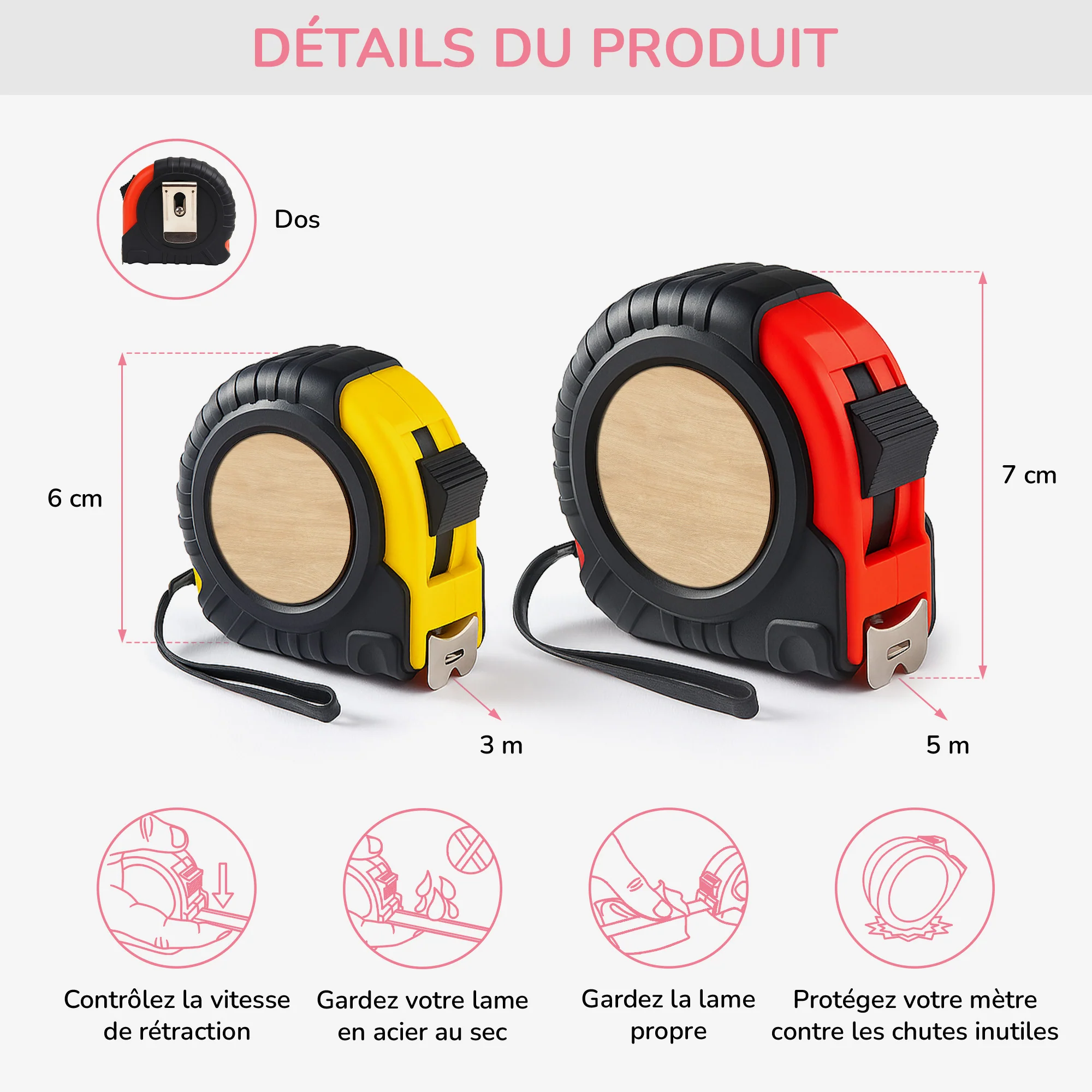 Metre Personnalisé Papa | Nous Avons Mesuré Cadeau - Image 3