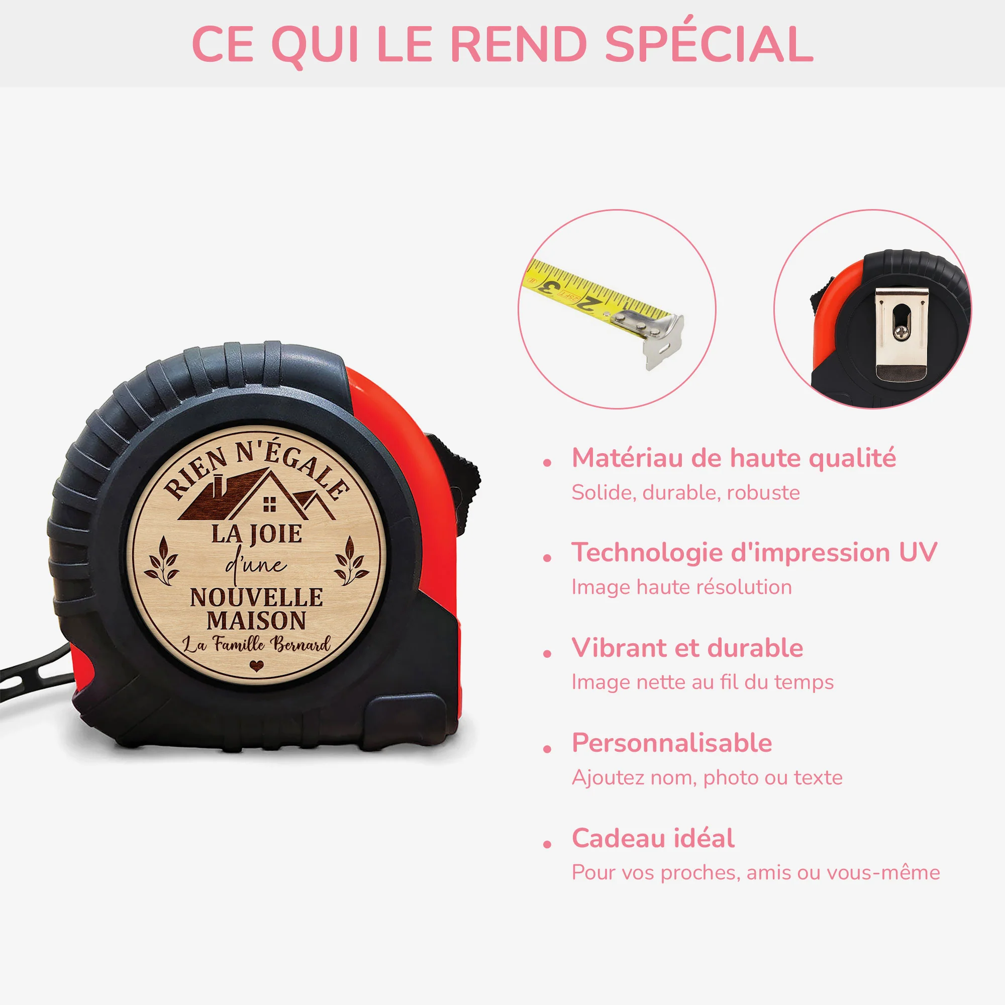 Mètre Ruban Personnalisé Pour Famille - La Joie D'une Nouvelle Maison - Image 4