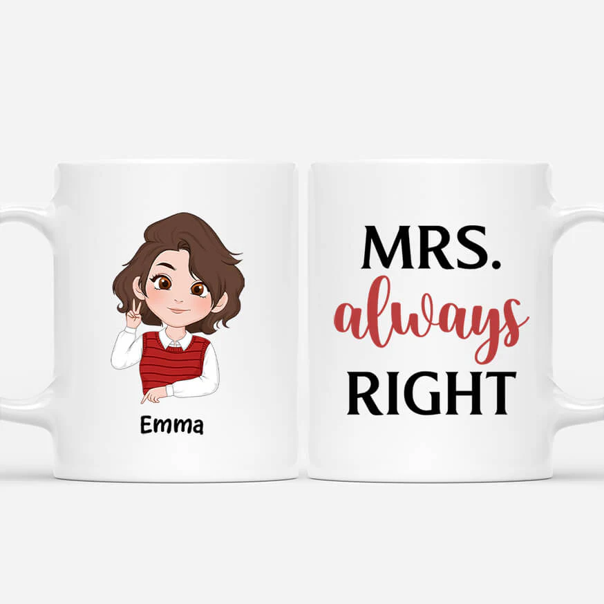 Tasse Personnalisée Couple - Monsieur Parfait Et Madame Toujours Parfaite
