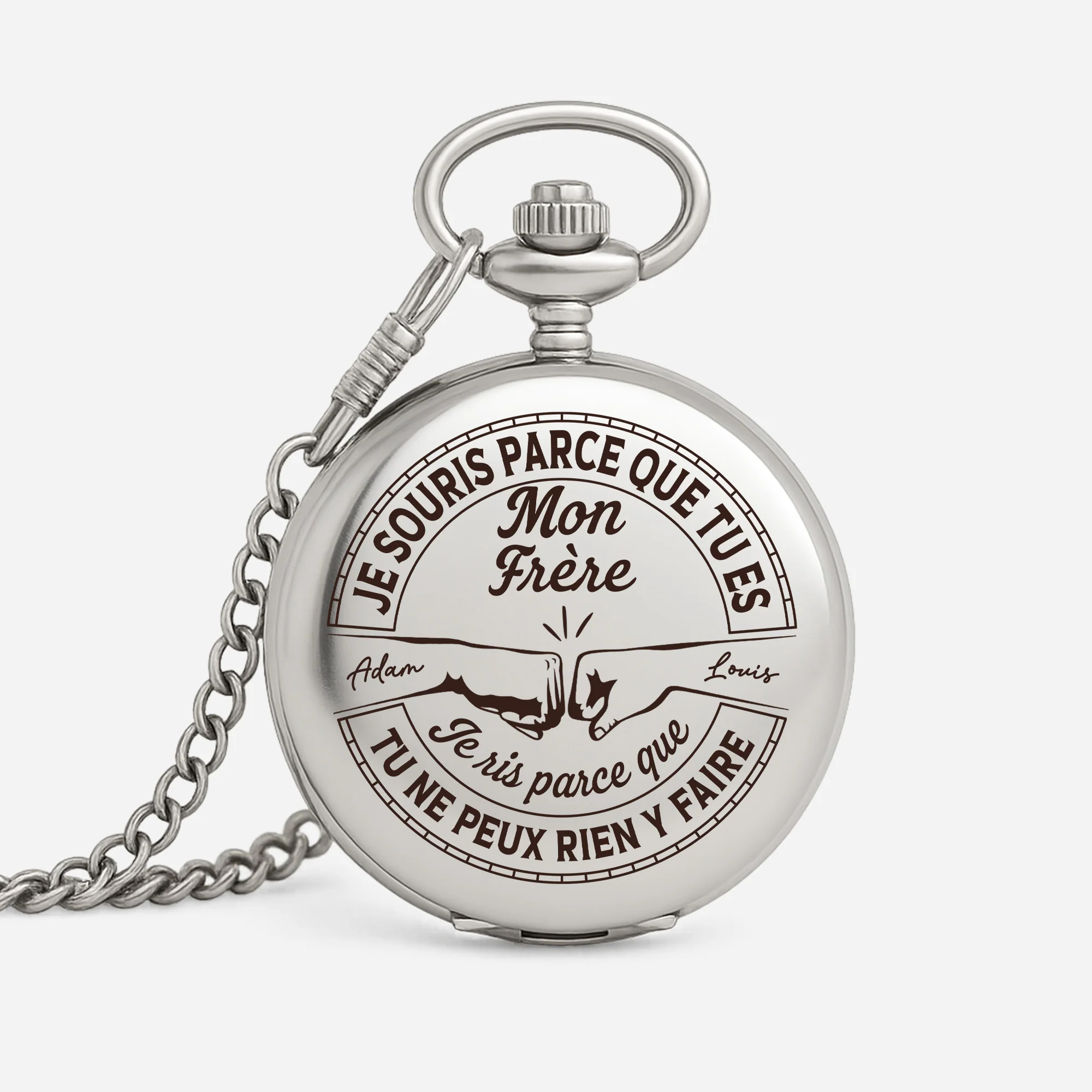 Montre De Poche Personnalisable - Parce Que Tu Es Mon Frère