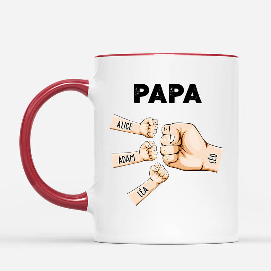 Mug personnalisé papy – Bosse de Poing Papa - Image 2