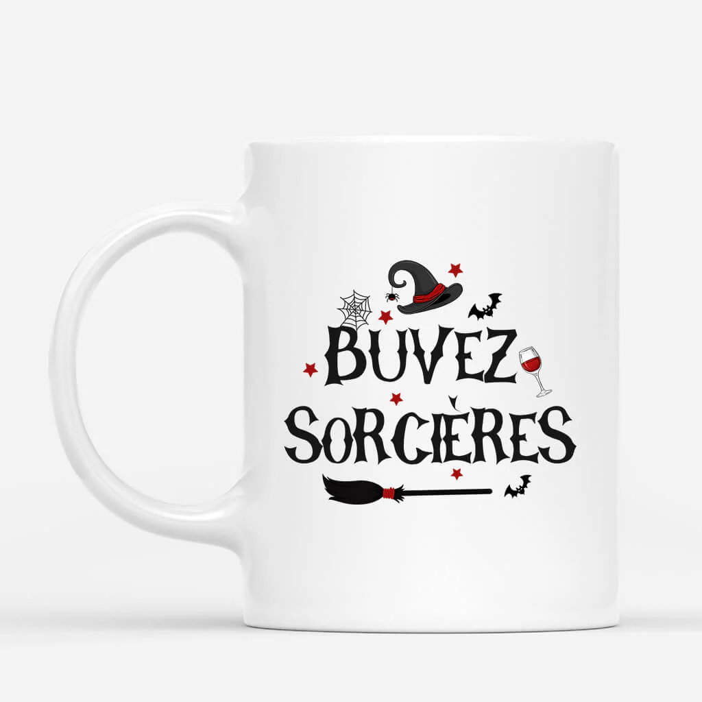 Mug personnalisé meilleure amie – Buvez, Sorcières - Image 2