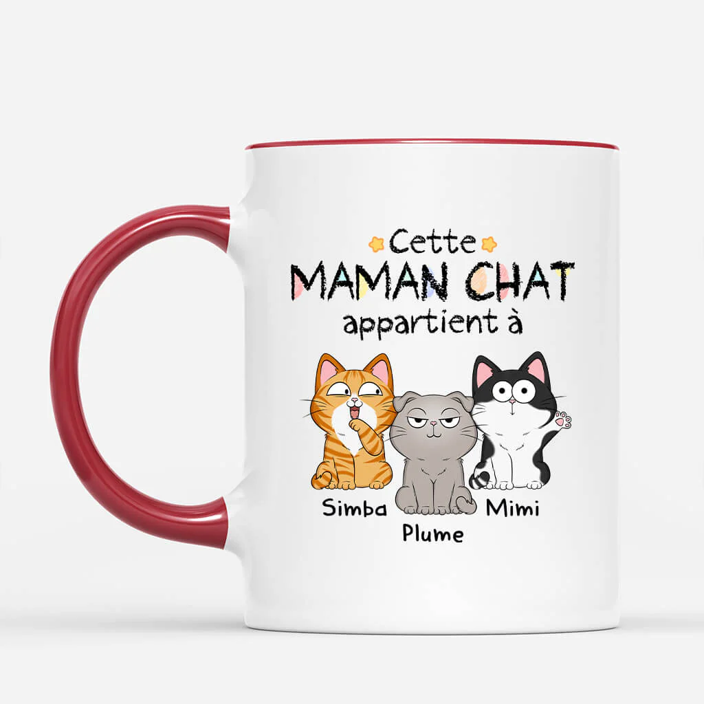 Mug Personnalisé Papa - Cette Maman/Ce Papa Chat Appartient À - Image 2